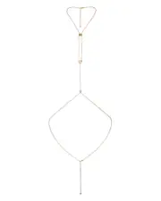 Ettika Cubic Zirconia Dainty Shell Body Chain