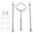 1set 2 3 Tier Cake Plate Stand Heavy Metal Center Handle Fitting Hardware6179