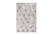 Wind Transitional Geometric Latte Rug - 240 x 330 cm
