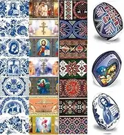 LOVARE Lot 3 Heat Shrink Wrap Sleeve Decoration Nowruz Egg Easter Pysanka Pysanky Supplies Ornaments for 21 Eggs Traditional, Icons