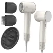Hair Dryer, Blow Dryer with Diffuser Brush Comb for Women - BLDC Hair 3a-white