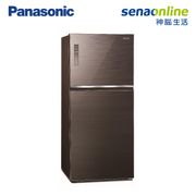 ［Panasonic 國際牌］650公升 雙門無邊框玻璃系列冰箱-曜石棕/翡翠金 NR-B651TG