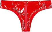 [inhzoy] Women's Shiny Metallic Low Rise Micro Thongs Sexy Mini Panties G-String Thong Briefs Lingerie Underwear