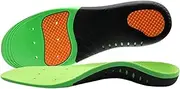 Ｓｉｍｈｏａ Orthotic Arch Support Insoles Shoe Inserts Portable Nonslip Lightweight Running Athletic Insoles for High Arches Flat Feet, Green Adult XS