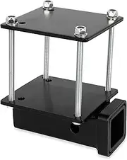 Camco Eaz-Lift Camper/RV Bumper Hitch - Ideal for Bikes, Cargo Racks & More - Clamps onto 4” Square RV Bumpers - No Drilling Required for Install - Crafted of Heavy Duty Powder-Coated Steel (48473)
