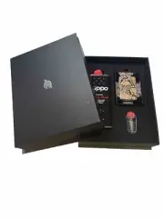 Zippo Premium Lighter Brown Snake Skin design Fuel Flint Luxury Gift Pack USA