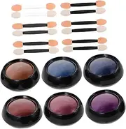CANIGHT Nail Art Chrome Powder 6 Pack Iridescent Manicure Set Mirror Finish Easy DIY Art