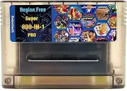 Super 800 In 1 Cartridge For SNES Super Nintendo 16Bit Game Console - Clear Black