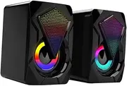 Gadpiparty 1 Pair USB Computer Speaker Portable Stylish Loudspeaker Box for Home Office Gaming Compact Design with Powerful Sound for Desktop Use Style