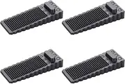 LuLiyLdJ Set of 4 Black Wheel Chocks, Plastic Wedge Plates, Furniture Wedges, Wooden Wedges, Small for Balancing Cabinets and Chest of Drawers