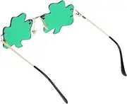 [CATIEBYE] 1pair Frameless Patrick Day Sunglasses Irish Party Accessories for Men and Women Reusable Lightweight Uv Glasses