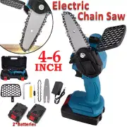 Mini Cordless Electric Chainsaw Battery Powered Wood Cutter Rechargeable Tool