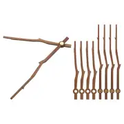Clock Hands Kit, 5 Set Wooden Mechanism Clock Hand Parts for 14 Inch Clock, G1