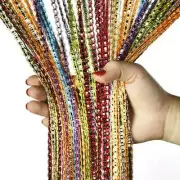 78" String Door Curtain Indoor Room Divider Fringe Beaded Tassel Crystal Panel