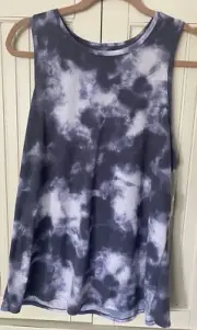 Old Navy Womens Go Dry Athletic Tank Blue/Purple & White Mingle Size 1X NWT