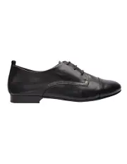 [Sandler] Utah Flat Shoes in Black Leather