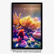 Pixel Art Poster - Interesting Coral Reef (8 Bit Psychedelic Video Game Print)