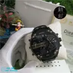 DIESEL迪賽手錶DZ7348 MR. DADDY 2.0系列四時區黑金不銹鋼錶帶腕錶男錶