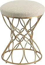 Stylish and Modern Vanity Stool Chair Modern Dressing Stool for Makeup Vanity - Ottomans Round Seat for Makeup Room Bedroom Bathroom Living Room Accent Furniture B(B)