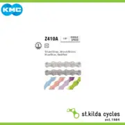 KMC Bike Chain - S1 - Single Speed - 1/2 X 1/8" X 112 - Links - Shiny Green
