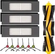 Replacement Parts for Ecovacs DEEBOT OZMO 920 950 N10 N10+ T8 AIVI Max T9 T5 N5 N7 N8+ N8 Pro Plus Robot Vacuum Cleaner Accessories Kit, 1 Main Roller Brush, 3 HEPA Filters, 6 Side Brushes