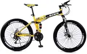 Foldable Mountainbike 24/26 Inches, MTB Bicycle with Spoke Wheel, Yellow
