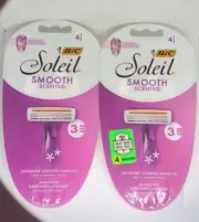 Lot of 2 - Soleil Smooth Scented - Lavender Scented Handles 4 Razors