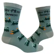 Women's Hot Mess Express Socks Funny Train Hungover Party Sarcastic Graphic