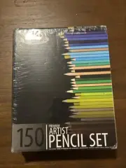 Thornton's Art Supply Soft Core 150 Piece Artist Grade Colored Pencils With Case