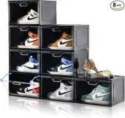 Drop Side Front Shoe Containers for ,Sneaker/Purse Storage Fit up to US Size 13