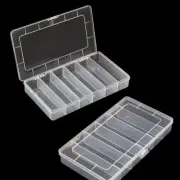 2 Pack 6 Grids Tackle Box Organizer Mascara Brushes Container Fishing Tackle ...