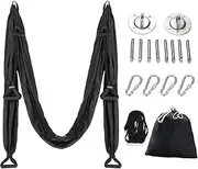 Ssumght Aerial Yoga Swing Set, aerial silks with Ceiling Mount Kit and Extension Straps, Antigravity Yoga Hammock Home Gym Include 2 Extensions Straps and Ceiling Mounting Kit
