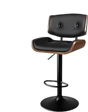 [ALFORDSON] Bar Stool Adjustable Kitchen Stool Kayla Swivel Counter Barstool Wooden Dining Chair in 62.5-84cm Seat Height with Anti-Slip Floor Protector for Home Bar Dining Room