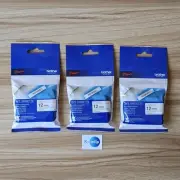 Brother 3x Black On White P-Touch Ribbon 12mm Bundle M-K231SBZ Genuine NEW