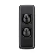 5351 Switch Flat Plate Toggle 2 Gang Matte Black H82xW30mm