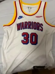 Rare! Nike NBA Steph Curry Warriors 24-25 Throwback Edition Jersey With Sponsor
