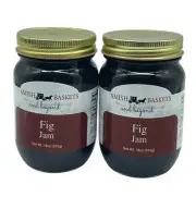 Amish Fig Jam Non GMO Vegan All Natural - 18 oz - 2 Jars