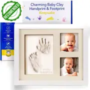 Baby Footprint & Handprint Kit Picture Frame, Baby Casting Kit, Baby Shower Gift