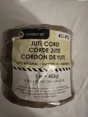 Jute Cord Burlap Natural Hampton Home 4-Ply Jute Rope Cord 1LB Roll