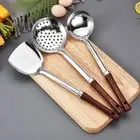 Anti-scald Cooking Equpment Long Wooden Handle Colanders Cooking Tool Sets