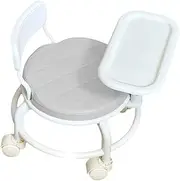 Ｂｅｓｇａ Baby Dining Table Chair Kids Chair for Eating with Dining Tray with Universal Wheels Multifunctional Stable Childrens Chair, Gray