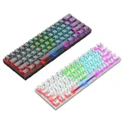 61Keys Full-Transparent Mechanical Keyboard RGB Backlit Keyboard Ergonomic