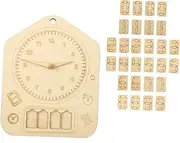 Gogogmee 1Set Wooden Clock Cognitive for Puzzle Plaything for Preschool Learning Develop Recognition Shape Skills Safe Material