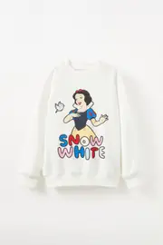 [Cotton On Kids] Cotton On Kids - Snow White Oversized Crew - Lcn dis snow white/vanilla 9-10 LCN DIS SNOW WHITE/VANILLA