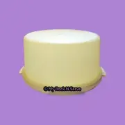 Tupperware 12" Dia. Large Round Cake, Pie Taker Yellow New