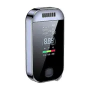 Alcohol Tester Portable High Accuracy Breathalyzer Non-Contacting Alcohol Detector USB Rechargeable with Digital LED Screen Alarm Function Black Ja...