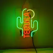 14"x9" Tequila Cactus Acrylic Neon Sign Light Lamp Bar Home Room Shop Decor