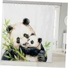 Panda Bath Curtain Cute Panda Bear Shower 72"W x 78"L (Pack of 1) Multi 15