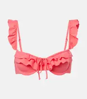 [Marysia] Marysia Seraphine ruffled bikini top AU 12 pink