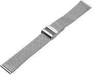 [RECHERE] Mesh Stainless Steel Bracelet Wrist Watch Band Strap Interlock Safety Clasp Silver